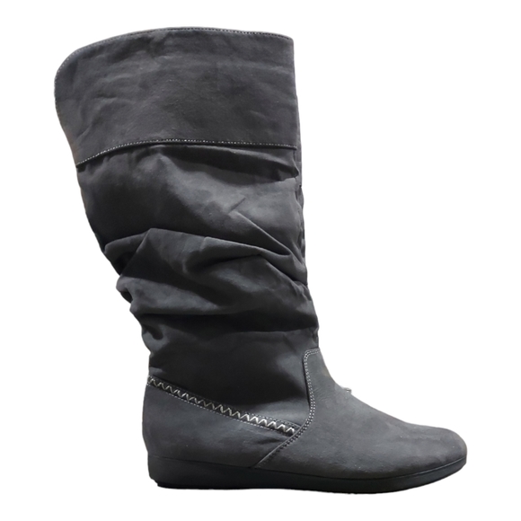 St. John's Bay Gray Synthetic Slouch Boots Women's Size 9.5 - Picture 3 of 8